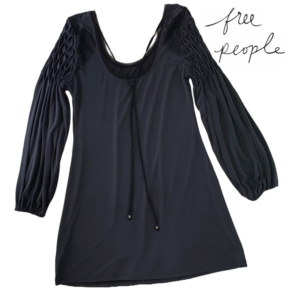 Free People Black Long Sleeve Dress
